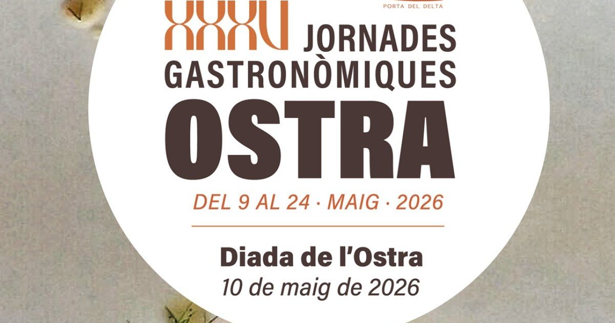 La Diada de l'Ostra es celebrarà el 10 de maig de 2026 al port pesquer de l'Ampolla de les 11.00 a les 14.00 hores.