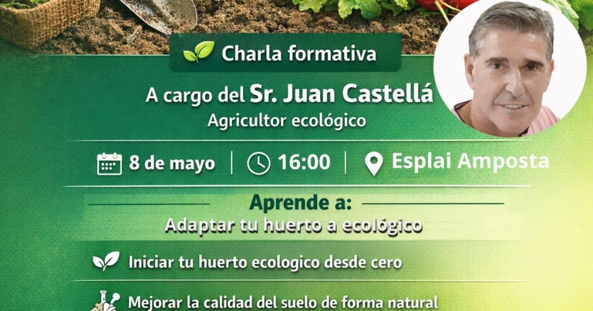 La xerrada serà a càrrec de Juan Castellá i tindrà entrada lliure.